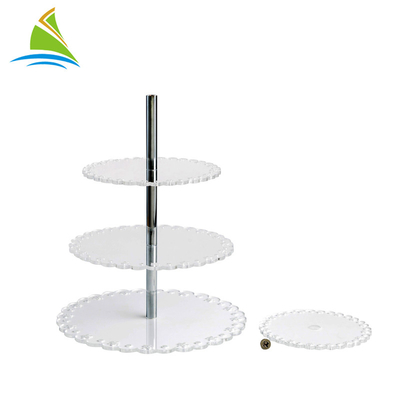 5 - Rangée épousant la forme ronde de gâteau de présentoir de tour acrylique de petit gâteau