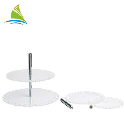 5 - Rangée épousant la forme ronde de gâteau de présentoir de tour acrylique de petit gâteau