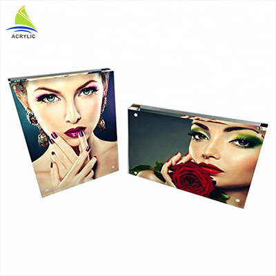 Cadre acrylique clair transparent de bloc de cadres acryliques faits sur commande magnétiques pour des photos