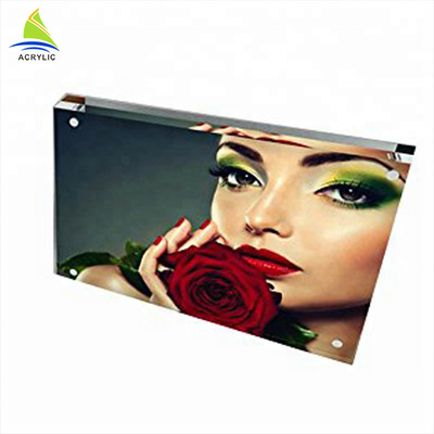 Cadre acrylique clair transparent de bloc de cadres acryliques faits sur commande magnétiques pour des photos