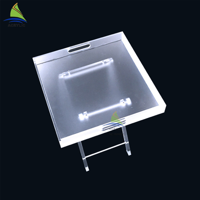 Les meubles acryliques faits sur commande inoffensifs frottent la table basse latérale de plexiglass