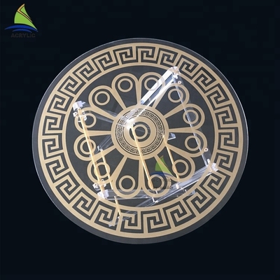 Tableau acrylique extérieur pliable de meubles de forme ronde de couleur acrylique faite sur commande environnementale d'or