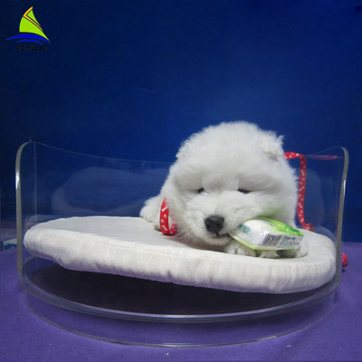 Lit/canapé-lit acryliques de concepteur d'approvisionnement d'usine d'OEM pour le chien fait main
