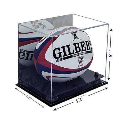 Vitrine acrylique claire de table de rugby de vitrine de boîte de sports de magasin acrylique clair de produits