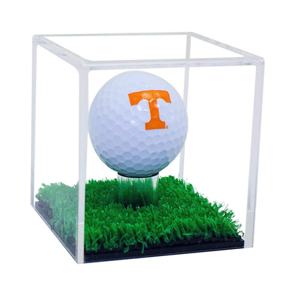 Petite planéité élevée acrylique carrée moderne de dureté de boîte de présentation de boule de golf