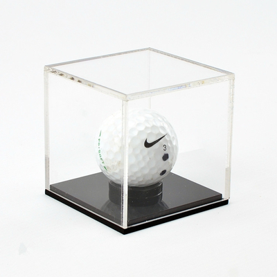 Vitrine acrylique élégante acrylique adaptée aux besoins du client de boule de golf de boîte de présentation petite
