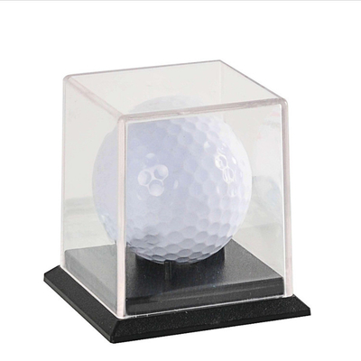 Vitrine acrylique élégante acrylique adaptée aux besoins du client de boule de golf de boîte de présentation petite