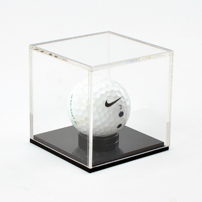 Vitrine acrylique élégante acrylique adaptée aux besoins du client de boule de golf de boîte de présentation petite