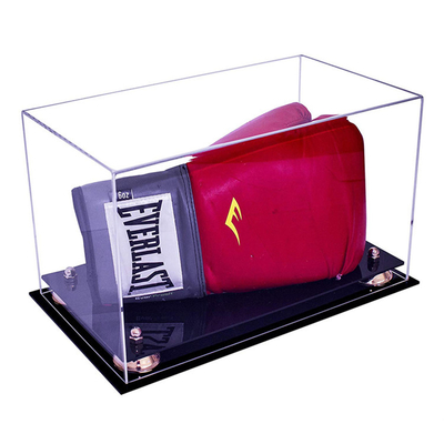 Boîte de présentation acrylique de luxe qui respecte l'environnement de gant de boxe pouces de W11 X de D8 x de H8.5