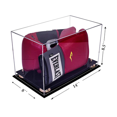 Boîte de présentation acrylique de luxe qui respecte l'environnement de gant de boxe pouces de W11 X de D8 x de H8.5