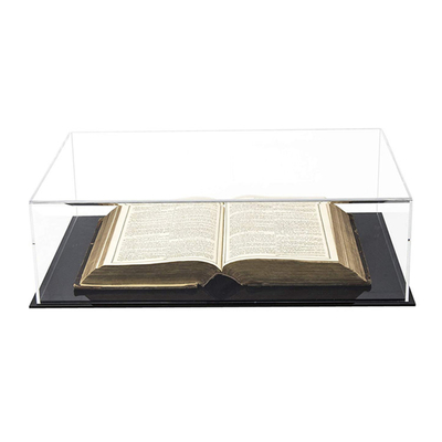 Grand cas acrylique clair de luxe de stockage d'affichage de livre
