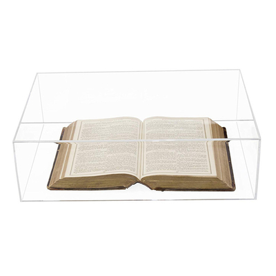 Grand cas acrylique clair de luxe de stockage d'affichage de livre