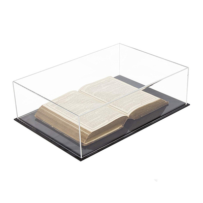 Grand cas acrylique clair de luxe de stockage d'affichage de livre