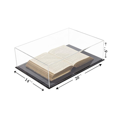 Grand cas acrylique clair de luxe de stockage d'affichage de livre