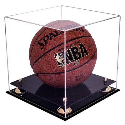 Durée de vie acrylique acrylique de vitrine de basket-ball de vitrine de cube en PMMA longue