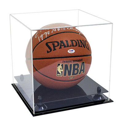 Durée de vie acrylique acrylique de vitrine de basket-ball de vitrine de cube en PMMA longue