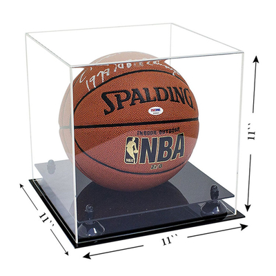 Durée de vie acrylique acrylique de vitrine de basket-ball de vitrine de cube en PMMA longue