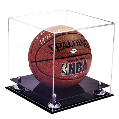 Durée de vie acrylique acrylique de vitrine de basket-ball de vitrine de cube en PMMA longue