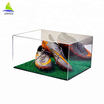 Boîte à chaussures acrylique de présentation de boîte de plexiglass acrylique transparent d'espace libre avec le couvercle