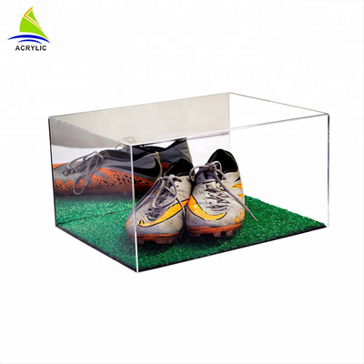 Boîte à chaussures acrylique de présentation de boîte de plexiglass acrylique transparent d'espace libre avec le couvercle