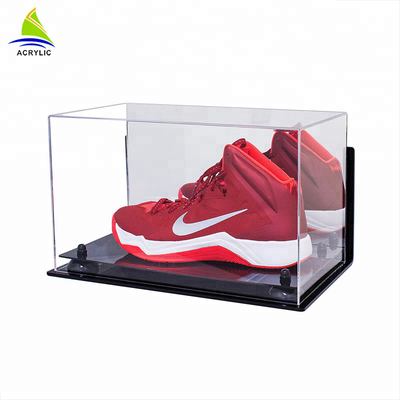 Boîte à chaussures acrylique de présentation de boîte de plexiglass acrylique transparent d'espace libre avec le couvercle