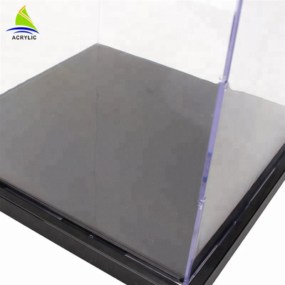 Boîte claire adaptée aux besoins du client décorative de présentation de plan de travail de luxe acrylique carré à haute brillance de boîte