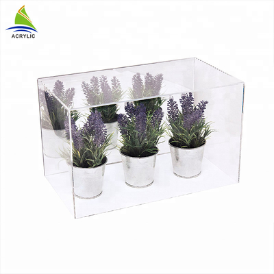 Grande dureté élevée promotionnelle acrylique claire adaptée aux besoins du client de vitrines de boîte