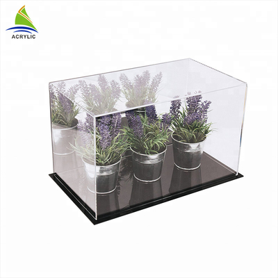 Grande dureté élevée promotionnelle acrylique claire adaptée aux besoins du client de vitrines de boîte