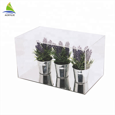 Grande dureté élevée promotionnelle acrylique claire adaptée aux besoins du client de vitrines de boîte