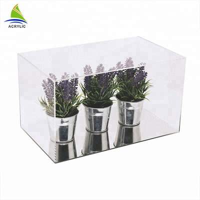 Grande dureté élevée promotionnelle acrylique claire adaptée aux besoins du client de vitrines de boîte