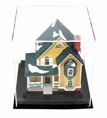 Caisse simple claire transparente acrylique qui respecte l'environnement de l'acrylique 3D de vitrine de cube