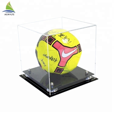 Cas acrylique du football de présentation de partie supérieure du comptoir d'espace libre acrylique de boîte pour le mail superbe