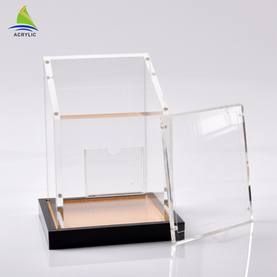 Boîte carrée acrylique de ginseng de plexiglass carré acrylique transparent de conteneur