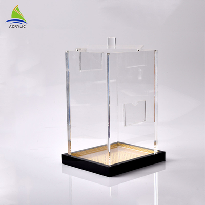 Boîte carrée acrylique de ginseng de plexiglass carré acrylique transparent de conteneur