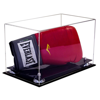 Les conteneurs acryliques qui respecte l'environnement d'affichage dégagent la vitrine acrylique de gant de boxe de lucite