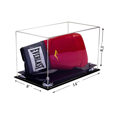 Les conteneurs acryliques qui respecte l'environnement d'affichage dégagent la vitrine acrylique de gant de boxe de lucite