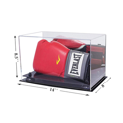 Les conteneurs acryliques qui respecte l'environnement d'affichage dégagent la vitrine acrylique de gant de boxe de lucite
