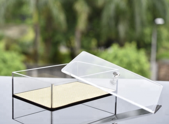 Boîtes d'acrylique de conception d'ODM d'OEM de boîte de rangement acrylique claire professionnelle les plus défuntes