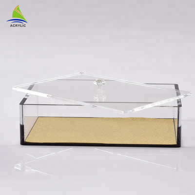 Les récipients d'entreposage acryliques de boîte de rangement acrylique claire empilable adaptent la forme aux besoins du client