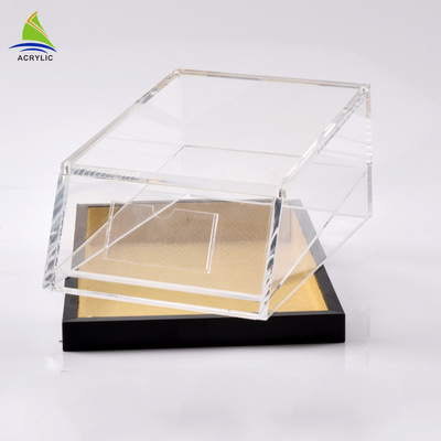 Boîte acrylique de rectangle de plexiglass transparent acrylique promotionnel de boîte de rangement