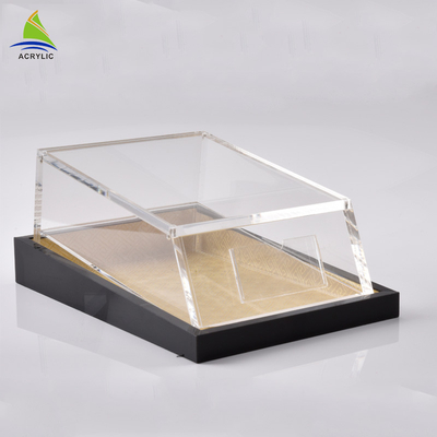 Boîte acrylique de rectangle de plexiglass transparent acrylique promotionnel de boîte de rangement