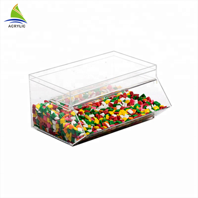Boîte acrylique de cube en sucrerie de sucrerie de catégorie comestible d'affichage d'espace libre empilable acrylique de conception moderne