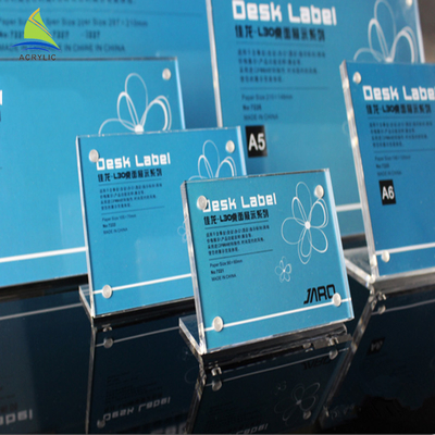 Cadres purs de haute qualité L acrylique support de la vie d'affichage de signe de forme