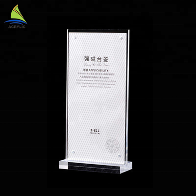 Surface élevée de dureté de beauté cristal de verre de panneau acrylique cru durable de signe