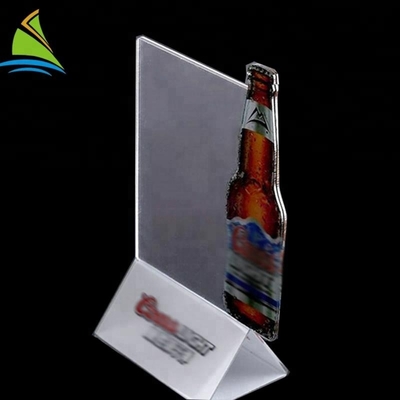Support frais d'acrylique de support de carte de bière de conception de Holde d'affichage acrylique professionnel de signe