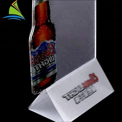 Support frais d'acrylique de support de carte de bière de conception de Holde d'affichage acrylique professionnel de signe
