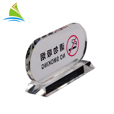Service acrylique non-fumeurs d'OEM d'ODM de support d'étiquette de signe de promotion de support acrylique d'affichage