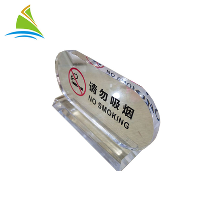 Service acrylique non-fumeurs d'OEM d'ODM de support d'étiquette de signe de promotion de support acrylique d'affichage