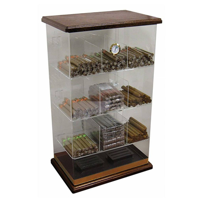 coffret d'étalage acrylique de cigare d'humidificateur de vitrine de partie supérieure du comptoir d'acrylique de 6mm