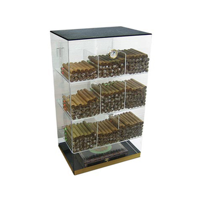 coffret d'étalage acrylique de cigare d'humidificateur de vitrine de partie supérieure du comptoir d'acrylique de 6mm